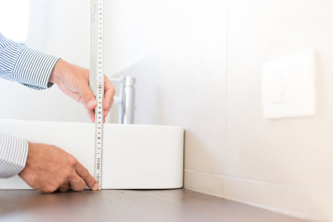 mesure hauteur vasque salle de bain sur meuble suspendu